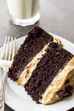 Chocolate Layer Cake with Creamy Peanut Butter Frosting