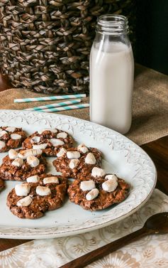 Chocolate Marshmallow Campfire Cookies