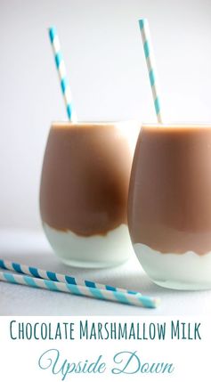 Chocolate Marshmallow Milk Upside Down Recipe with TruMoo