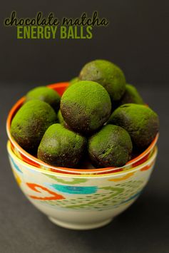 Chocolate Matcha Energy Balls