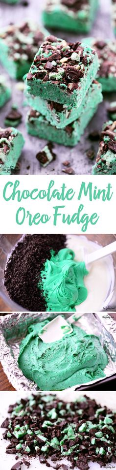 Chocolate Mint Oreo Fudge