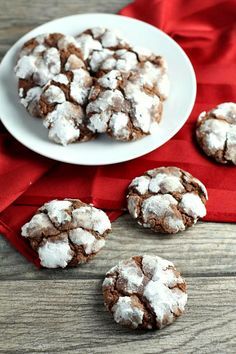 Chocolate Mint Snowtop Cookies