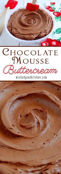 Chocolate Mousse Buttercream Frosting (3 ways