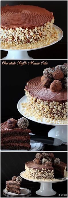 Chocolate Mousse Cake with Truffles