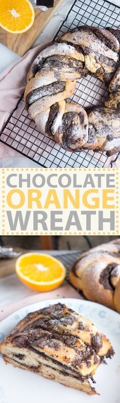 Chocolate Orange Bread Wreath