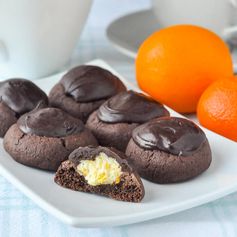 Chocolate Orange Thumbprint Cookies