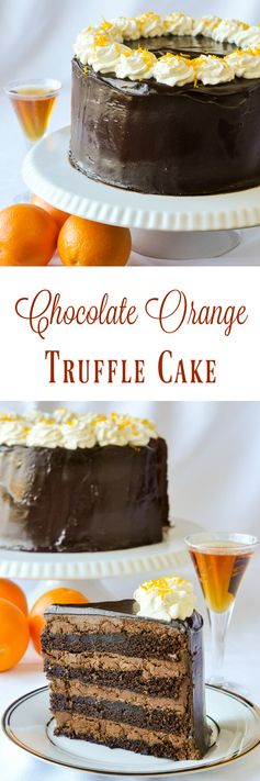 Chocolate Orange Truffle Cake with Chocolate Cointreau Glaze