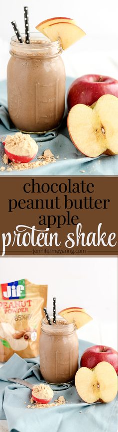 Chocolate Peanut Butter Apple Protein Shake