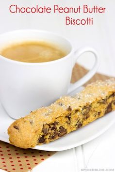 Chocolate Peanut Butter Biscotti