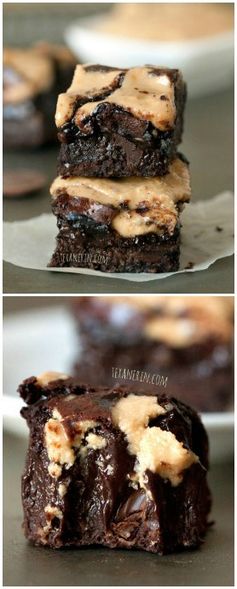 Chocolate Peanut Butter Brownies (gluten-free, 100% whole grain