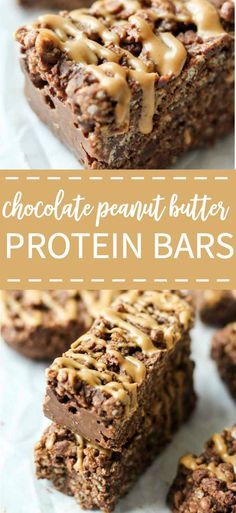Chocolate Peanut Butter Protein Bars (Vegan and Gluten Free