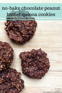 Chocolate Peanut Butter Quinoa cookies