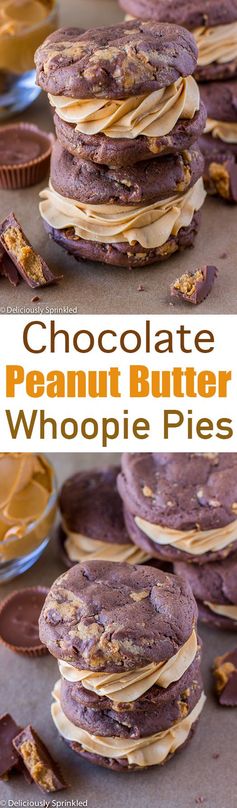 Chocolate Peanut Butter Whoopie Pies