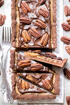 Chocolate Pecan Tart (Gluten Free, Paleo + Vegan