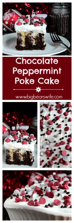 Chocolate Peppermint Poke Cake