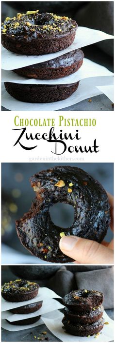 Chocolate Pistachio Zucchini Donut