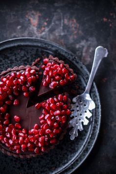 Chocolate Pomegranate Tart