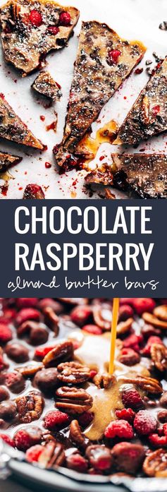 Chocolate Raspberry Almond Butter Bars