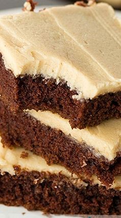 Chocolate Sheet Cake with Peanut Butter Frosting