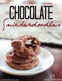 Chocolate Snickerdoodles with White Chocolate Chips