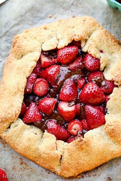 Chocolate Strawberry Galette (Gluten Free + Paleo