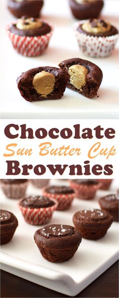 Chocolate Sun Butter Cup Brownies (2 Versions!