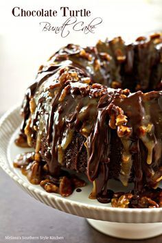 Chocolate Turtle Bundt Cake