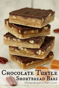 Chocolate Turtle Shortbread Bars