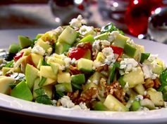 Chopped Apple Salad with Toasted Walnuts, Blue Cheese and Pomegranate Vinaigrette