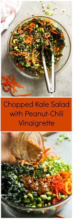 Chopped Kale Salad with Peanut-Chili Vinaigrette