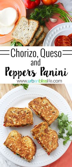 Chorizo, Queso Cheese, and Pepper Panini Sandwiches