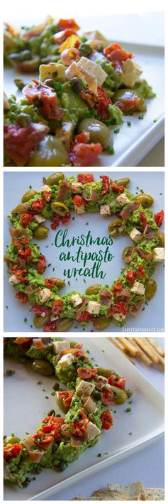 Christmas antipasto wreath