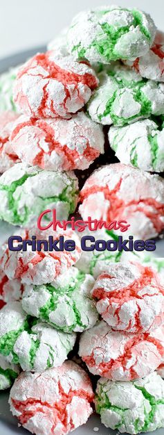 Christmas Crinkle Cookies