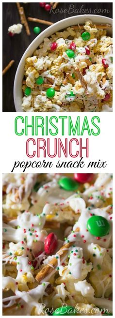 Christmas Crunch Popcorn Snack Mix