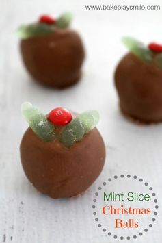 Christmas Mint Slice Balls