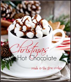 Christmas peppermint hot chocolate