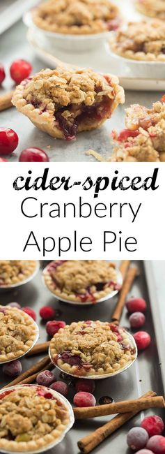 Cider Spiced Cranberry Apple Pies