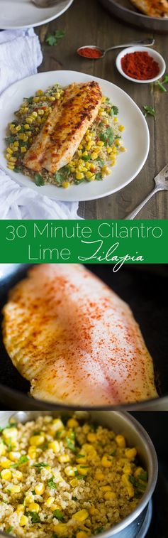 Cilantro Lime Tilapia (GF, Low Fat, High Protein + Super Simple