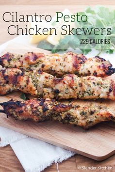 Cilantro Pesto Chicken Skewers