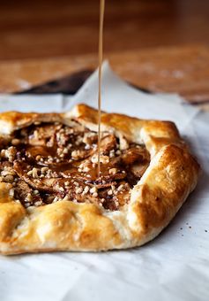 Cinnamon Apple Galette with Salted Maple Glaze