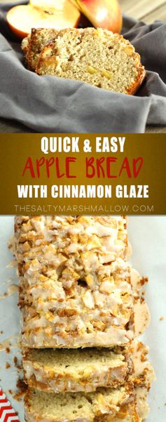 Cinnamon Glazed Apple Bread