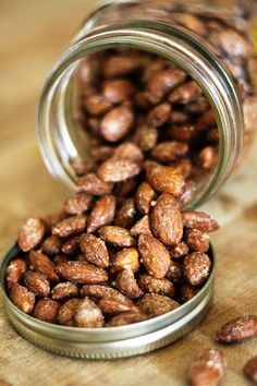 Cinnamon Maple Candied Almonds