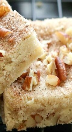 Cinnamon Pecan Shortbread Bars (traditional and gluten free recipes