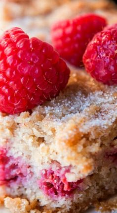 Cinnamon Raspberry Buckle Cake