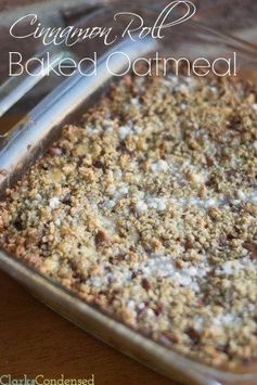 Cinnamon Roll Baked Oatmeal