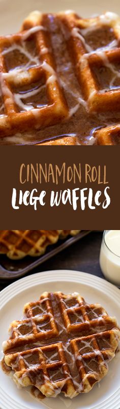 Cinnamon Roll Liege Waffles