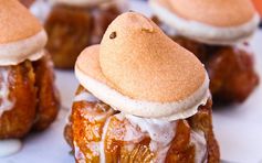 Cinnamon Roll PEEPS Monkey Bread Muffins