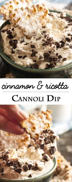 Cinnamon Spiced Ricotta Cannoli Dip