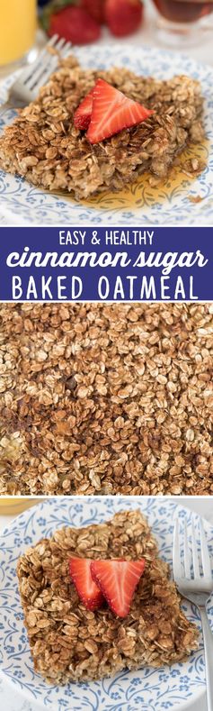 Cinnamon Sugar Baked Oatmeal