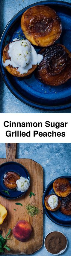 Cinnamon Sugar Grilled Peaches